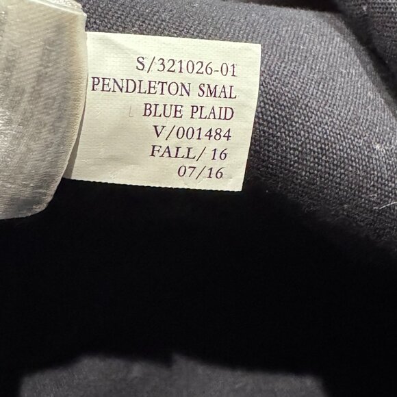 Gap + Pendleton Woolen Mills Orange, Blue and Green Plaid Tote Bag 17"x14"x6" - Picture 5 of 6